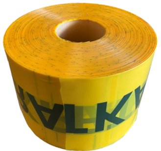 Markeringsband 125mm L-250m Gul Märkt KRAFTKABEL