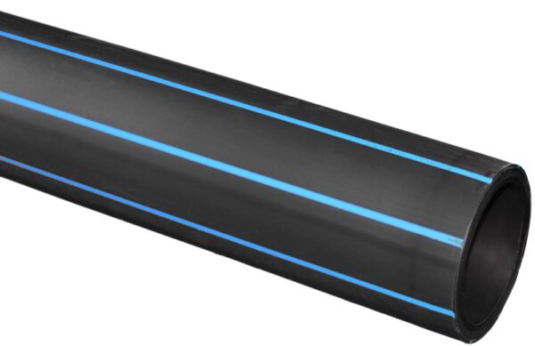 PE Slang 25/2,3mm L-50m Svart med blå stripe SDR11 PN16 PE100RC