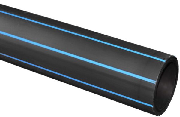 PE Slang 40/3,7mm L-100m Svart med blå stripe SDR11 PN16 PE100RC