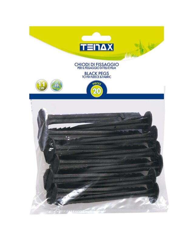 Plastpinnar, 0,11m, svart 20/pkt