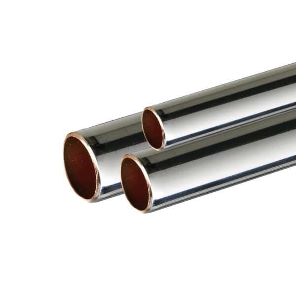 Förkromade kopparrör 22x1,0mm L=2,75 m, EN1057-R250