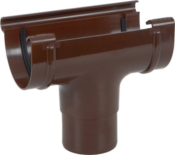 Utlopp 100/75mm för ränna Karolina PVC Vit