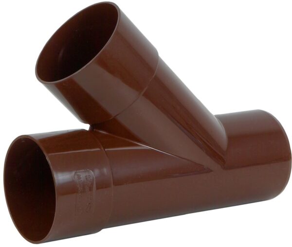 Grenrör för stuprör 100/100 x 45gr Karolina PVC Grå 2-muff